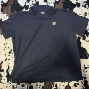 Carhartt Blue Polo Shirt Classic Style